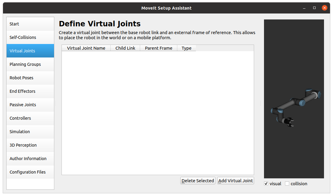 Define Virtual Joints